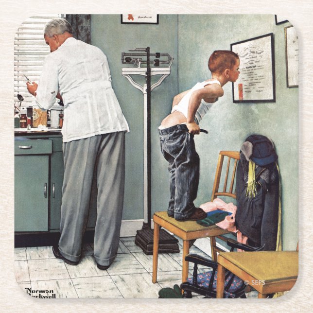 Porta-copo De Papel Quadrado Antes do tiro ou no doutor (Frente)