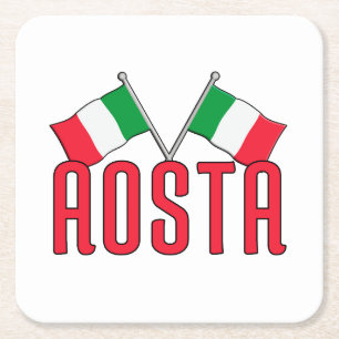 Porta-copo De Papel Quadrado AOSTA Itália Sinalizadores