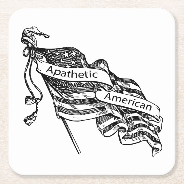 Porta-copo De Papel Quadrado Apaético Americano (Frente)
