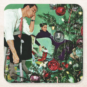 Porta-copo De Papel Quadrado Aparando a árvore