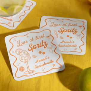 Porta-copo De Papel Quadrado Aperol spritz despedida de solteira