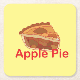 Porta-copo De Papel Quadrado Apple Pie Dessert