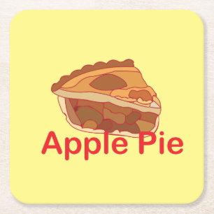 Porta-copo De Papel Quadrado Apple Pie Dessert