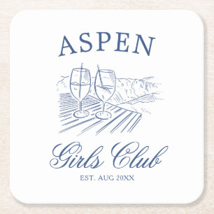 Porta-copo De Papel Quadrado Après Ski Com A Noiva Para Ser Bach Weekend