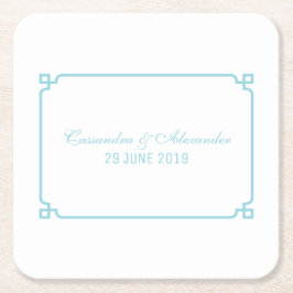 Porta-copo De Papel Quadrado Aqua Paradise Deco Chic Wedding