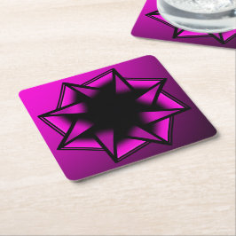 Porta-copo De Papel Quadrado Arco Estrela Gradiente Rosa Quente