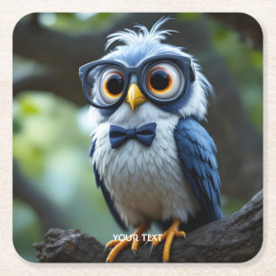 Porta-copo De Papel Quadrado Arco Fantasy Cute Owl Glass