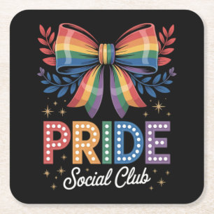 Porta-copo De Papel Quadrado Arco-íris LGBTQ