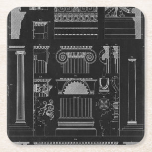 Porta-copo De Papel Quadrado Arquitetura gráfica IV