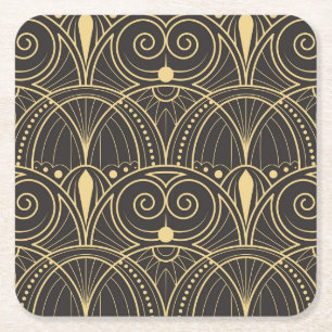 Porta-copo De Papel Quadrado Art Deco Azulejos Geométricos Luxo.
