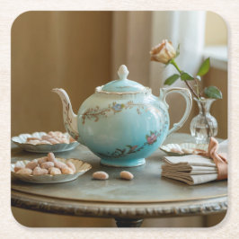 Porta-copo De Papel Quadrado Art Nouveau Conjunto de Portas copos de chá