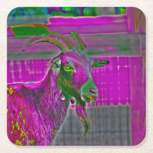 Porta-copo De Papel Quadrado Arte de Goat