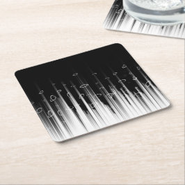 Porta-copo De Papel Quadrado Arte de Listras Hipoplásticas em Listras em Círcul