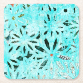 Porta-copo De Papel Quadrado Arte de margarida mista