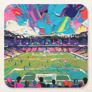 Porta-copo De Papel Quadrado Arte do Futebol (#3)