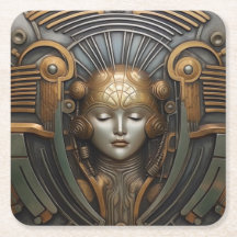 Arte elegante Arte Deco Nouveau Silver Dourado Met