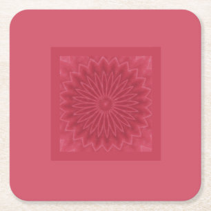 Porta-copo De Papel Quadrado Arte impresso decorativo de flores cor-de-rosa do
