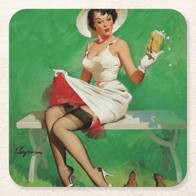 Porta-copo De Papel Quadrado Artista (Frente)