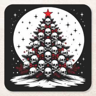 Porta-copo De Papel Quadrado Árvore de natal gótica I