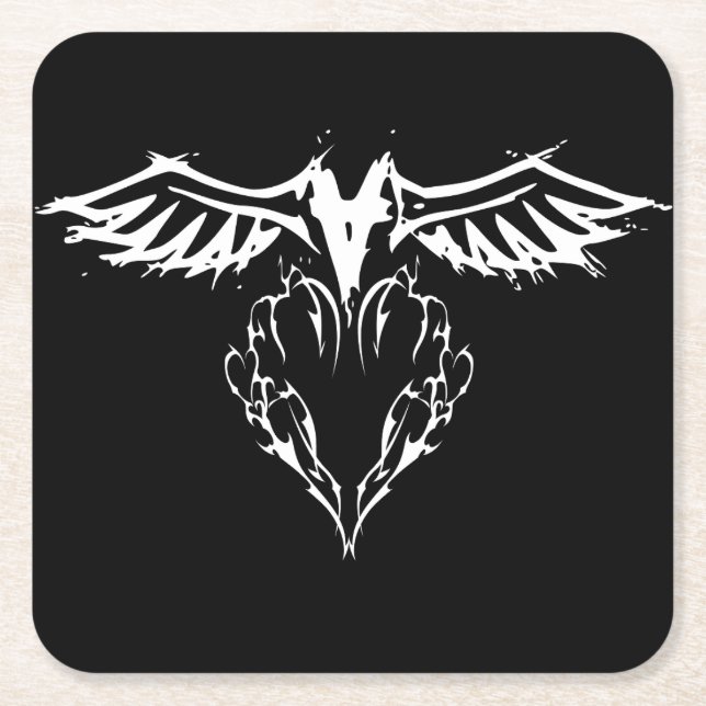 Porta-copo De Papel Quadrado Asas do amor (Frente)