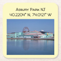 Asbury Park NJ Vintage Style Color Party Bebida