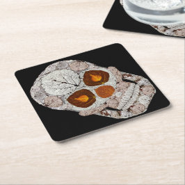 Porta-copo De Papel Quadrado Aspen Folha Crânio 11