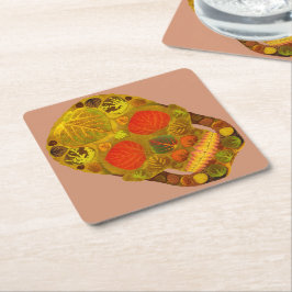 Porta-copo De Papel Quadrado Aspen Folha Crânio 12