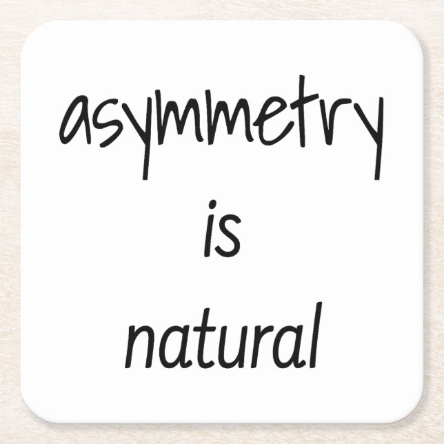 Porta-copo De Papel Quadrado Assimetria É Porta copos Natural De Papel (Frente)