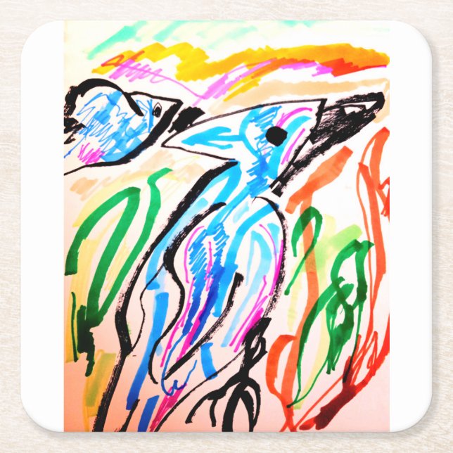 Porta-copo De Papel Quadrado Assinar (Frente)