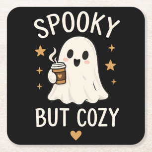 Porta-copo De Papel Quadrado Assustador Mas Aconchegante Fantasma Halloween