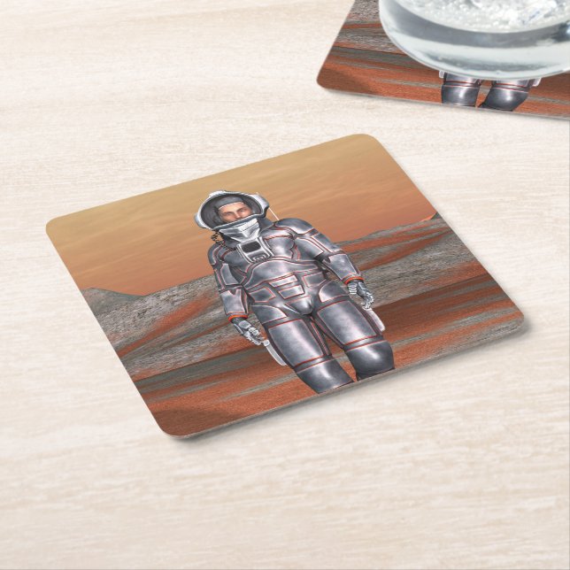 Porta-copo De Papel Quadrado Astronauta (Inclinado)