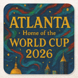 Porta-copo De Papel Quadrado Atlanta Football Elegant Artwork 2026 