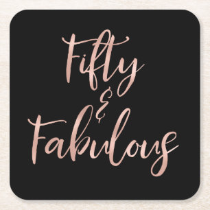 Porta-copo De Papel Quadrado Aumentou a folha Dourado cinqüênta e fabuloso