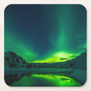 Porta-copo De Papel Quadrado Aurora Verde Deslumbrante