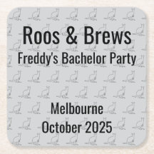 Australia Canguru Coasters para Festa de Solteiro