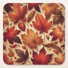 Porta-copo De Papel Quadrado Autumn Leaves Wall Art
