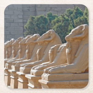 Porta-copo De Papel Quadrado Avenida de Esfinges no Templo de Karnak - Egito