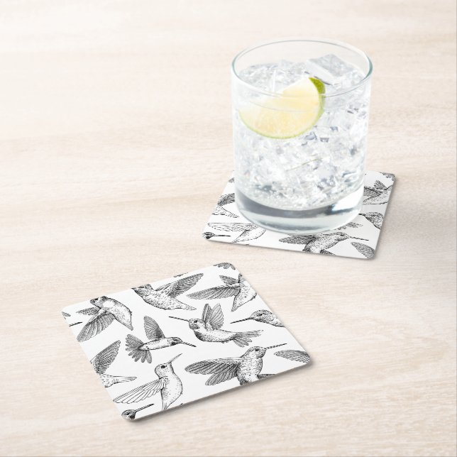 Porta-copo De Papel Quadrado Aves (Insitu)