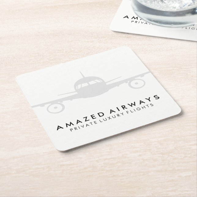 Porta-copo De Papel Quadrado Avião | Voos (Inclinado)