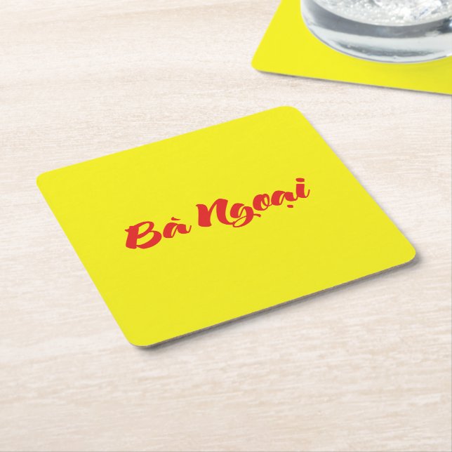 Porta-copo De Papel Quadrado Avó Vietnamita (Materna) - Bà Ngoani (Inclinado)