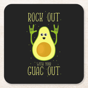 Porta-copo De Papel Quadrado Avocado Sai Com Seu Guac Fora