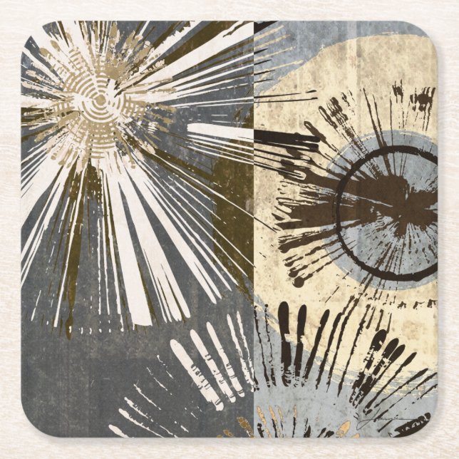 Porta-copo De Papel Quadrado Azulejos de explosão I (Frente)