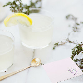 Porta-copo De Papel Quadrado Azulejos Mahjong Lavanda Monograma