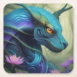 Porta-copo De Papel Quadrado „Azuris –Bewahrer des Zauberwaldes 