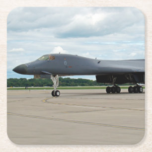Porta-copo De Papel Quadrado B-1B Lancer Bomber em Terra
