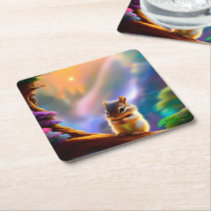 Porta-copo De Papel Quadrado Baby Chipmunk