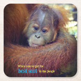 Porta-copo De Papel Quadrado Baby Orangutan