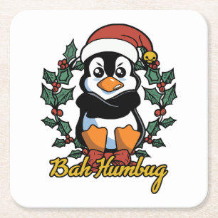 Porta-copo De Papel Quadrado Bah Humbug