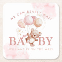 BAILEY Pink Barly Wait Teddy Bear Chá de fraldas