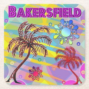 Porta-copo De Papel Quadrado Bakersfield Happy e Porta copos Esperança